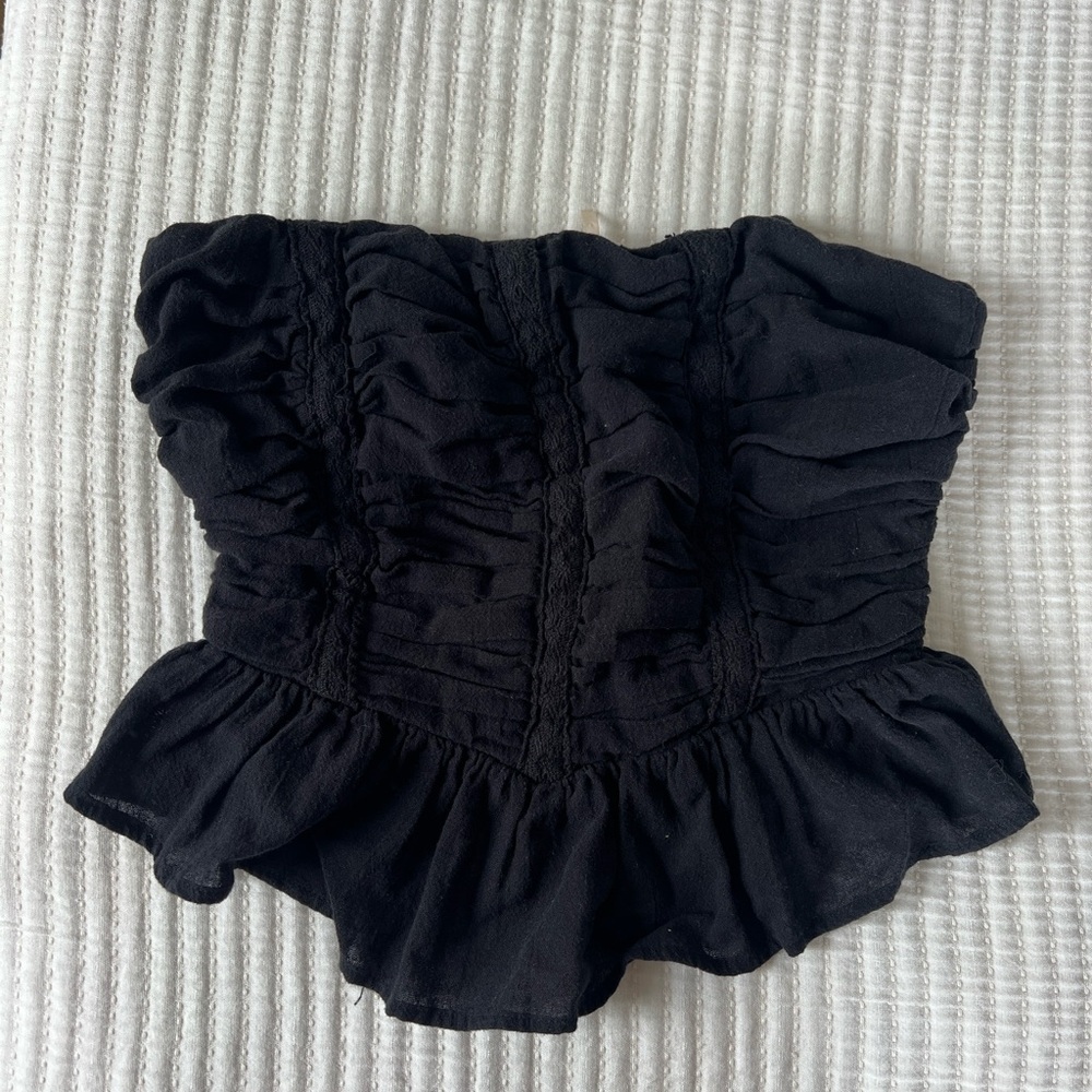 Free People Fun in the Sun black bandeau top